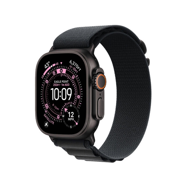 Apple Watch Ultra 3 49mm Black Titanium Case With Black Alpine Loop MF0V4 M