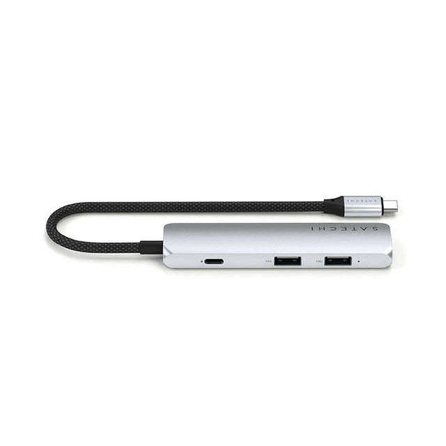 SATECHI 4-in-1 USB-C Slim Multiport Adapter 4K Silver