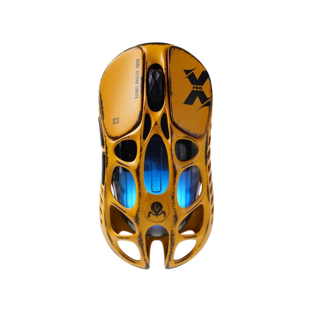 GravaStar Gaming Mouse Special Edition Mercury X Pro Wireless 8K Dongle Battle Worn Yellow