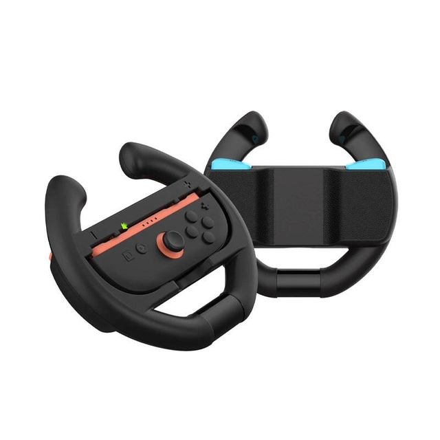 DOBE Switch 2 Steering Wheel Black with Orange-Blue Buttons TNS-3195S