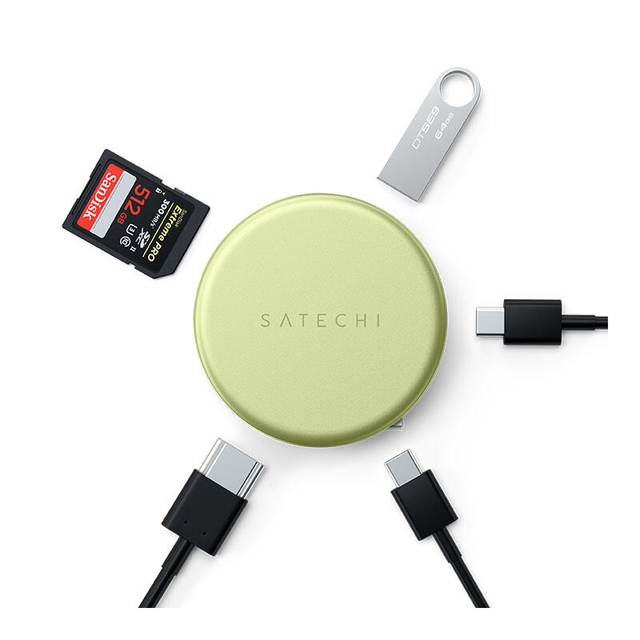 SATECHI OntheGo 5-in-1 Multiport Adapter Citrus