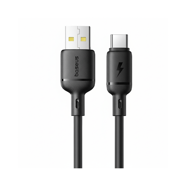Baseus Silky Fast Charging Data Cable USB-A to USB-C 3A 1m P10377703113-02 Black
