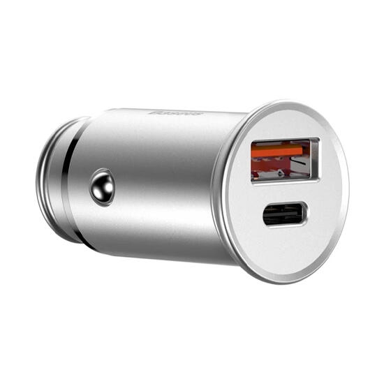 Baseus Circular metal A+C 30W PPS Car Charger CCALL-BS0S Silver