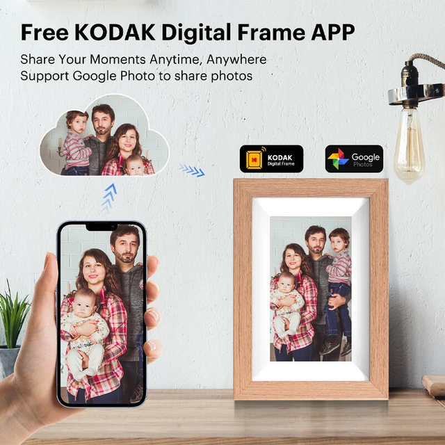 Kodak Digital Photo Frame 7 Inch RCF-702W Burlywood