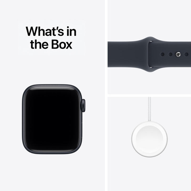 Apple Watch SE 3 GPS 40mm Midnight Aluminium Case With Navy Blue Sport Band MJL14 M/L
