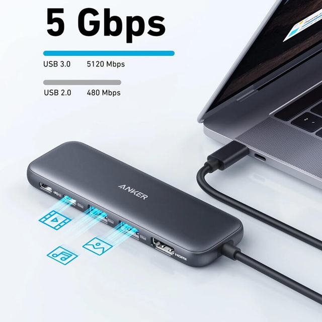 Anker 332 USB-C Hub 5in1 A8355H11 Black
