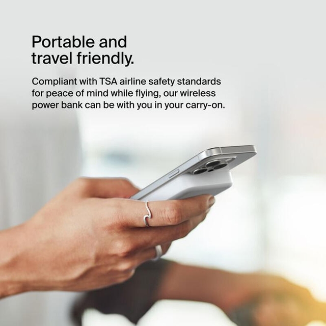 Belkin Magnetic Wireless Power Bank Qi2 15W 8000mAh With Stand BPD007BTWH White