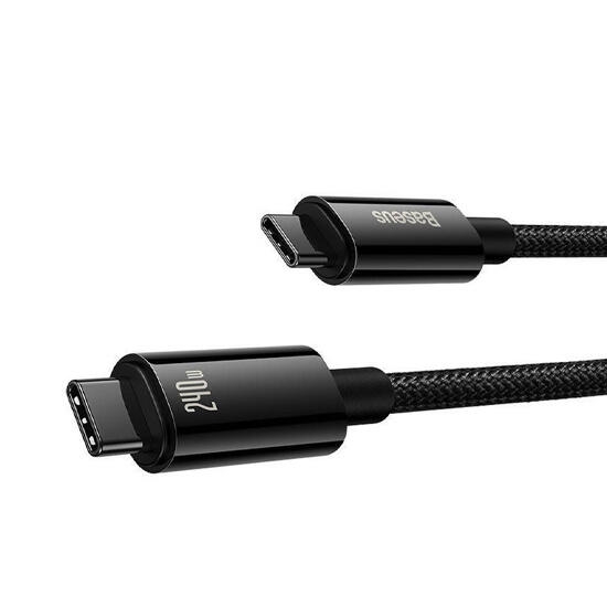 Baseus Tungsten Gold Fast Charging Data Cable Type-C to Type-C 240W 1m CAWJ040001 Black