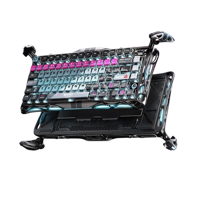 GravaStar Gaming Keyboard Mercury V75 Pro 80keys Magnetic Jade 8K CyberPunk