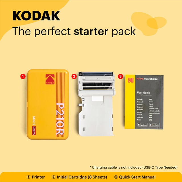 Kodak Mini Photo Printer P210RYWY Yellow
