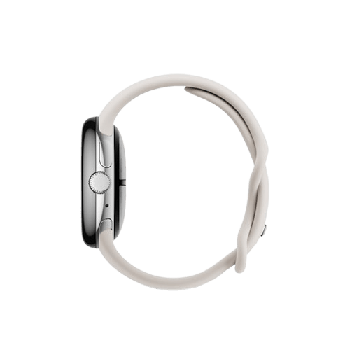 Google Pixel Watch 3 41mm Wi-Fi Polished Silver Aluminum Case with Porcelain Active Band