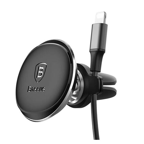 Baseus Magnetic Car Mount Phone Holder with Cable Clip Air Vent Version C40141201113-00 Black