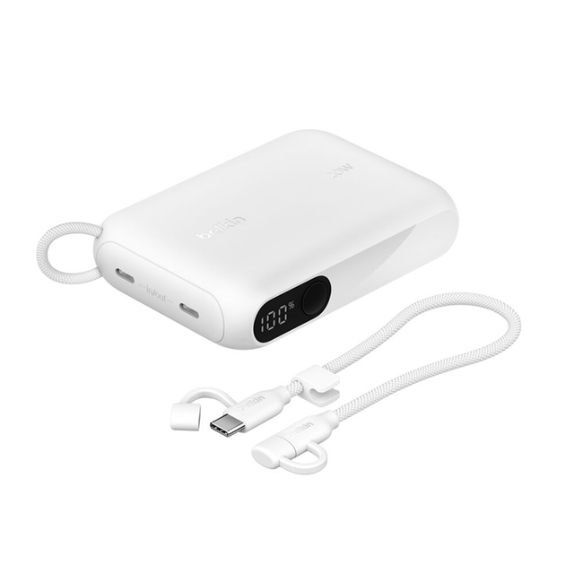 Belkin Power Bank 10000mAh With Display BPB027HQWH White