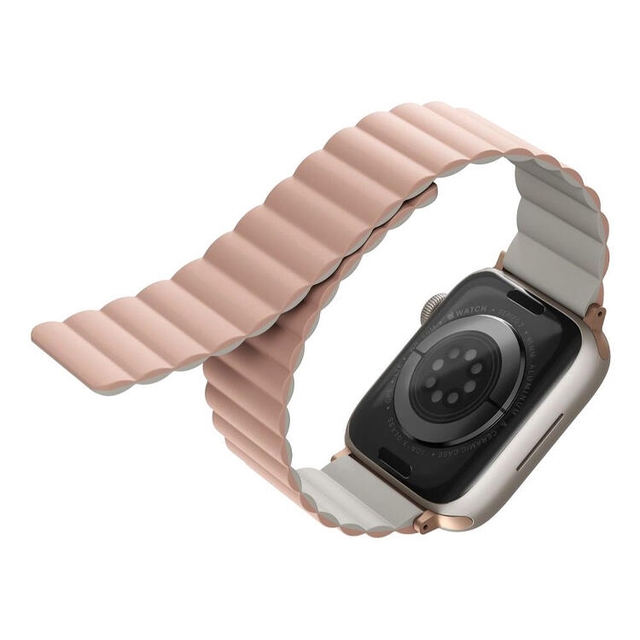 Uniq Revix Reversible Magnetic Apple Watch Strap 41/40/38Mm Pink/Beige