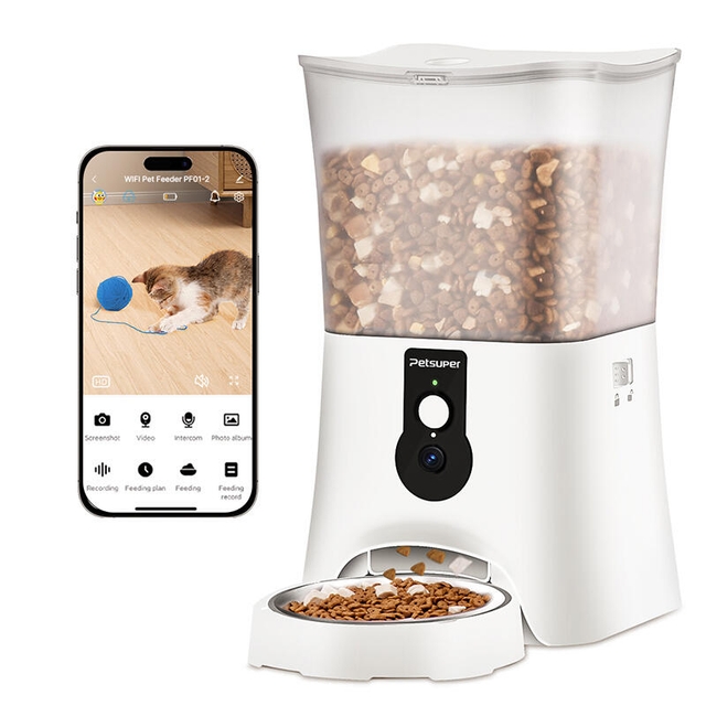 Petsuper Smart Pet Feeder PF01-2 White