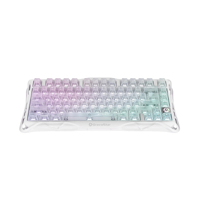 GravaStar Gaming Keyboard Mercury K1 Lite 80keys WL GSK1LITE_XTAL_AUROA Crystal Aurora