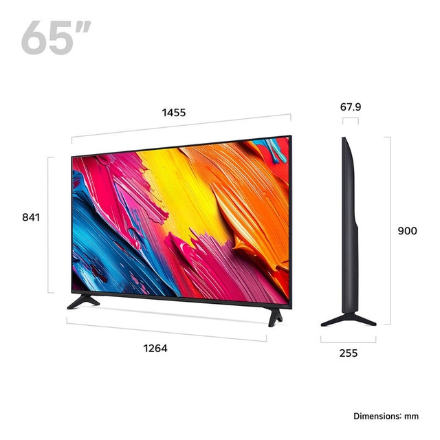 LG TV 65QNED70A6A Black