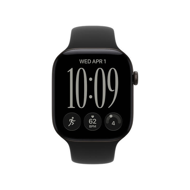 Apple Watch Series 12 GPS 46mm Black Aluminium Case with Black Sport Band MJEL4 M/L