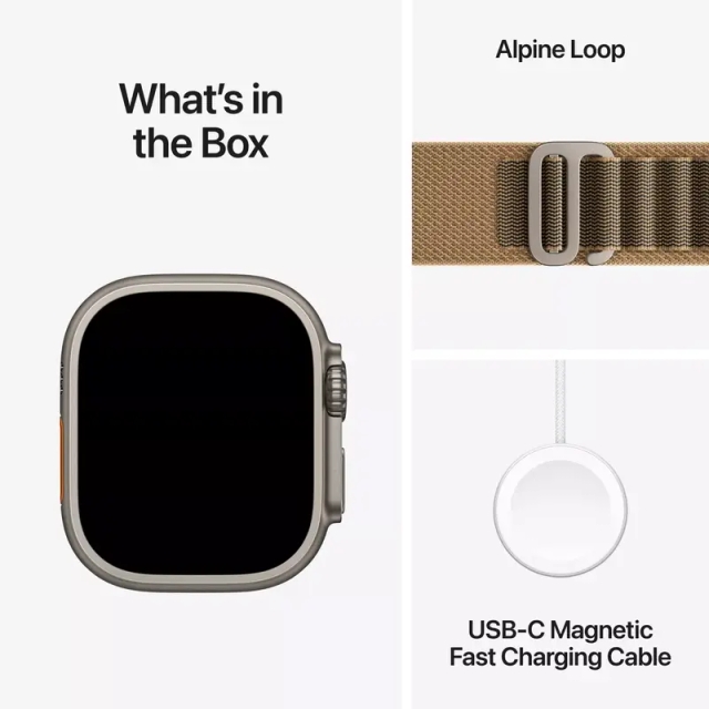 Apple Watch Ultra 4 GPS 49mm Natural Titanium Case with Desert Alpine Loop