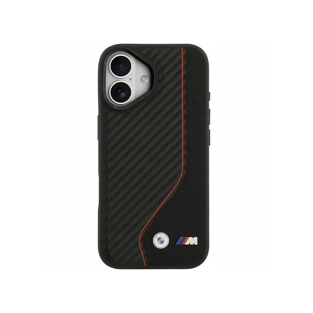 BMW HC M Magsafe PU Carbon Line & Logo Iphone 17 BMHMP17S25PCCSCKR Red