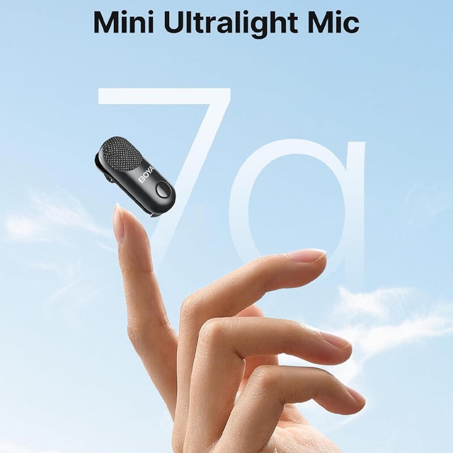 BOYA Magic 07 Transformable Al-Powered Mini Wireless Microphone Black