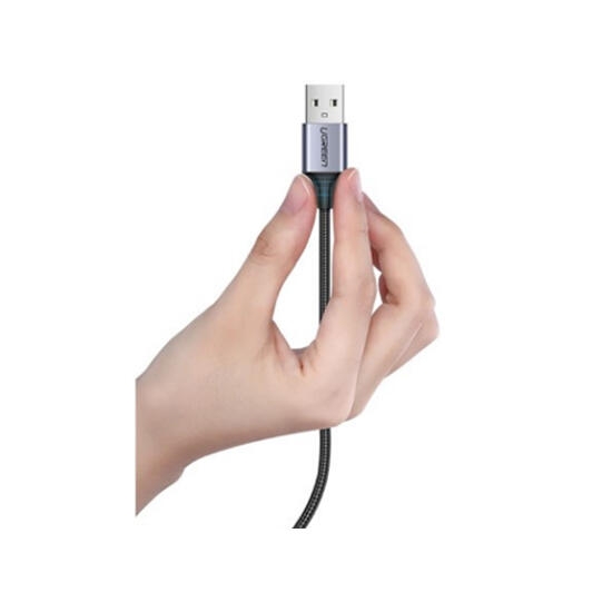 Ugreen USB 2.0 A to Micro USB Cable Nickel Plating Aluminum Braid 1.5m 60147 Black