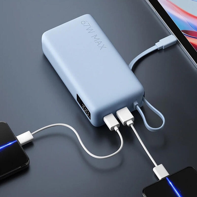 Xiaomi 67W Power Bank 10000mAh Integrated Cable Ice Blue