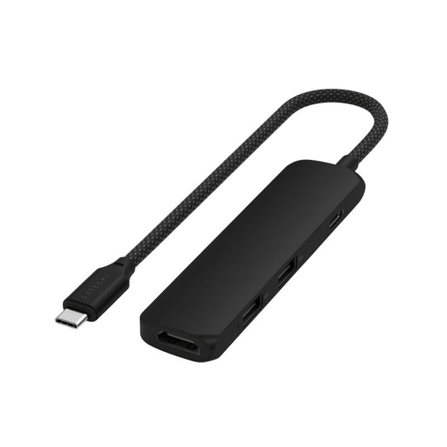 Satechi 4-in-1 USB-C Slim Multiport Adapter 4K ST-P4SK Black