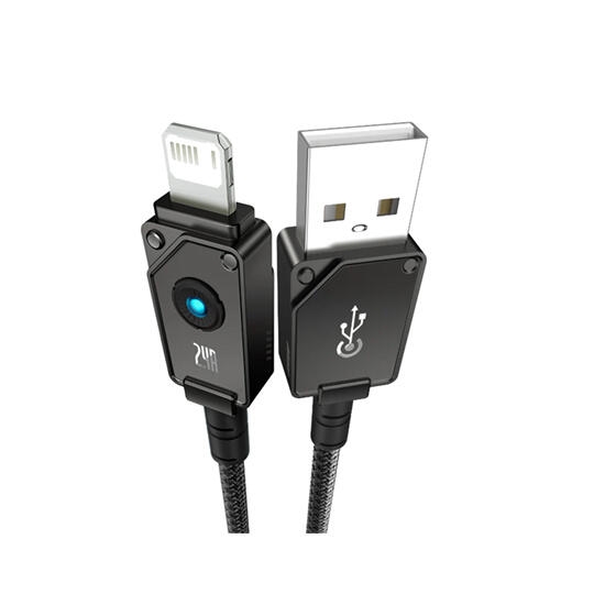 Baseus Unbreakable Series Fast Charging Data Cable USB to IP 2.4A 2m P10355802111-01 Cluster Black