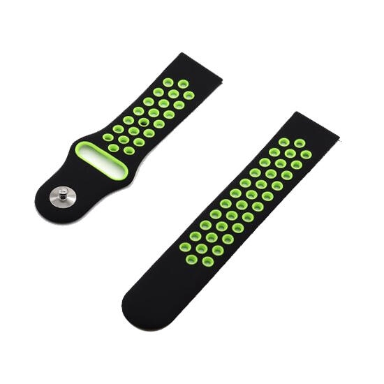Sport Silicone Bracelet For Amazfit 20MM Black/Green
