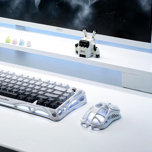 GravaStar Gaming Mouse Mercury M2 Wireless Opaline White