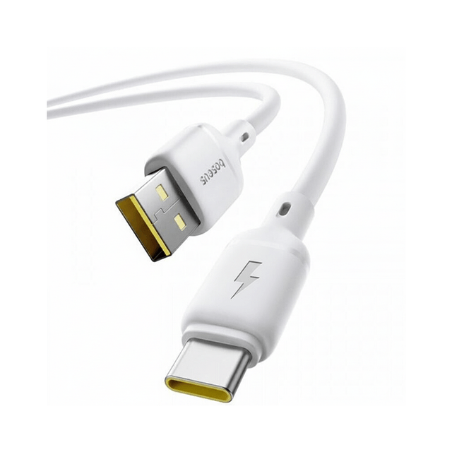 Baseus Silky Fast Charging Data Cable USB-A to USB-C 3A 1m P10377703213-02 White