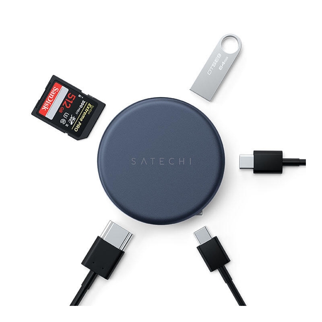 SATECHI OntheGo 5-in-1 Multiport Adapter Indigo