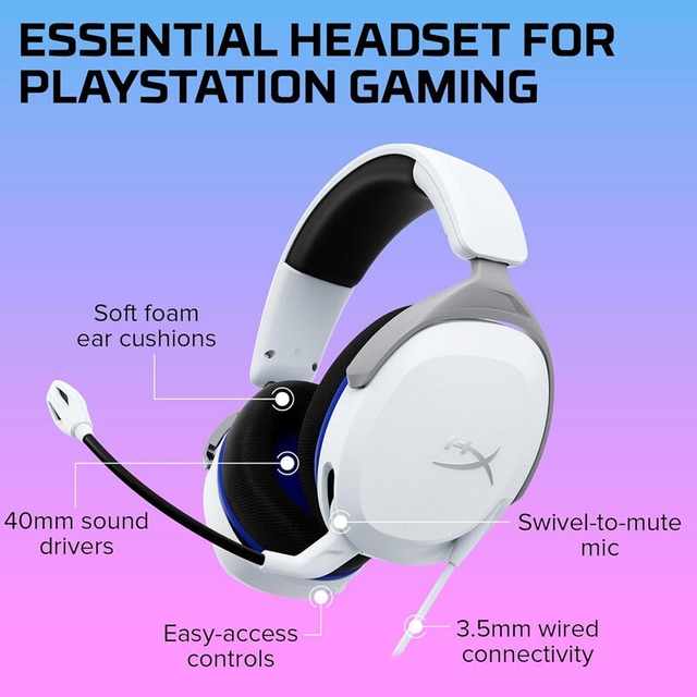 HyperX Gaming Headset Cloud Stinger 2 Core PS 6H9B5AA White