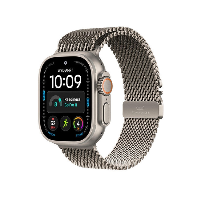 Apple Watch Ultra 4 GPS 49mm Natural Titanium Case with Natural Titanium Milanese Loop