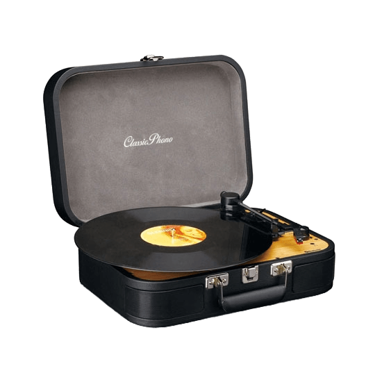 Lenco TT-116 Classic Phono Retro Bluetooth Turntable With Built-In Speakers Black