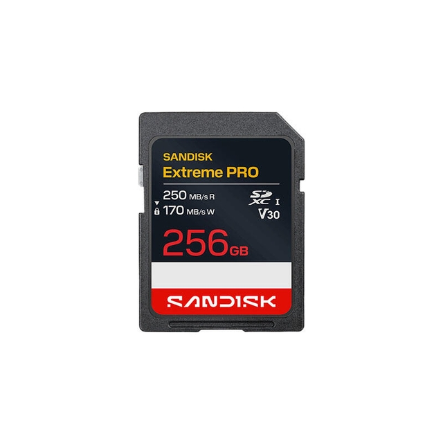SanDisk 256GB Extreme PRO SD/XC UHS-I Card 250MB/S V30/4K Class 10 SDSDXXJ-256G-GSCIN