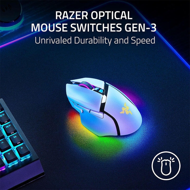 Razer Gaming Mouse Basilisk V3 Pro 35K WL RZ01-05240200-R3G1 White