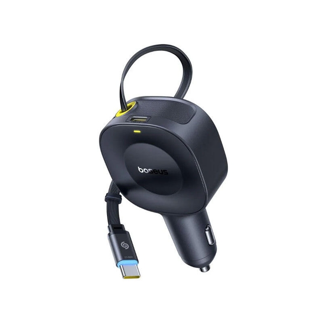 Baseus PrimeTrip VR2 Car Charger with Retractable Cable C+C 30W C0206400 Cosmic Black