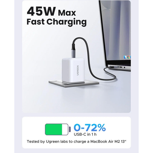 Ugreen 45W Type-C GaN Fast Charger 65053 White