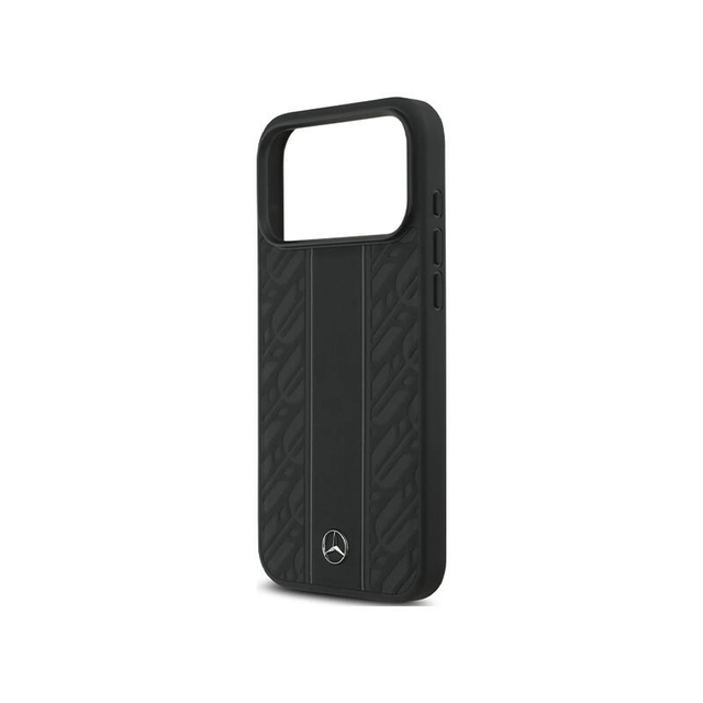 Mercedes-Benz HC Magsafe Leather Laurel Leaves And Stripes Iphone 17 Pro Max MEHMP17X25RLDLKH Black