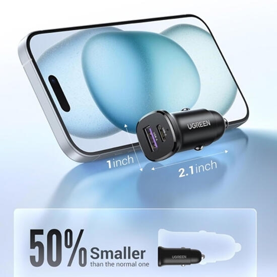 Ugreen 30W USB Type-C Car Charger 25845 Black