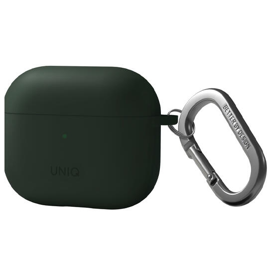 Uniq Nexo Active Hybrid Silicone Airpods 3Rd Gen Case With Sports Ear Hooks Green