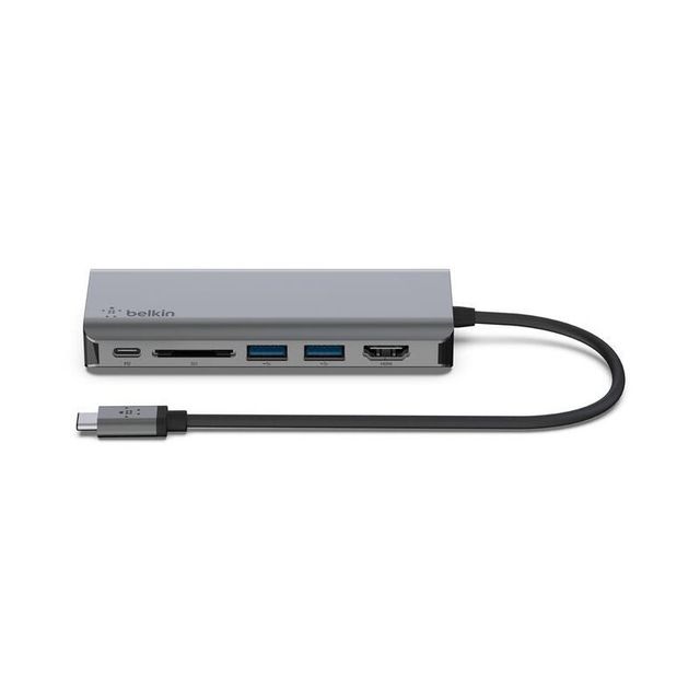 Belkin USB-C 6-in-1 Multiport Adapter AVC008BTSGY Grey