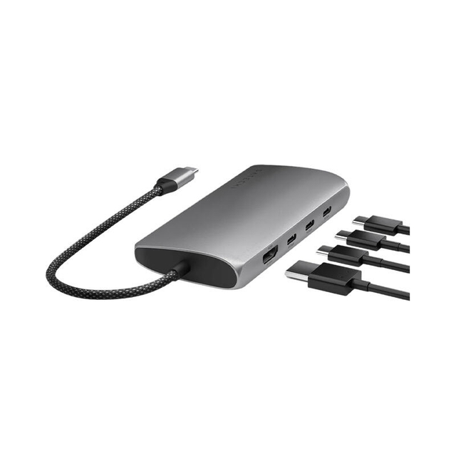 Satechi USB-C MultiPort Adapter 8K with Ethernet V3 ST-P8KEM Space Grey