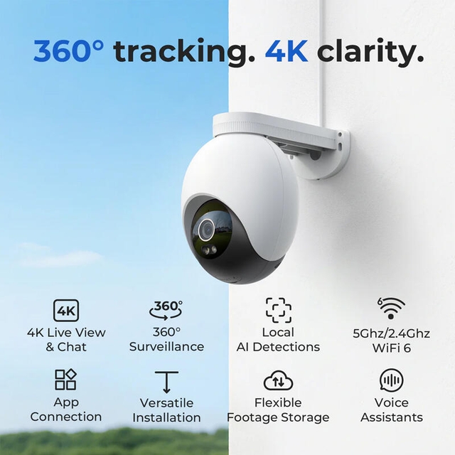 Xiaomi IMILAB EC6 Pro 4K WiFi Plug-in Spotlight Camera White
