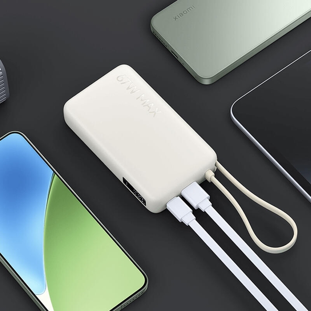 Xiaomi 67W Power Bank 10000mAh Integrated Cable Tan