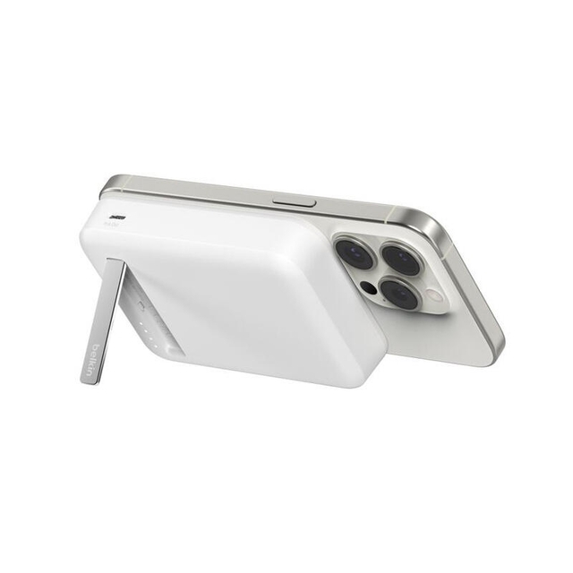 Belkin Magnetic Wireless Power Bank Qi2 15W 10000mAh With Stand BPD008BTWH White