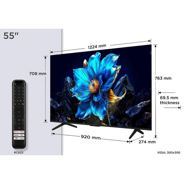 TCL TV 55P7K Black