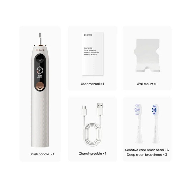 Dreame E10S Sonic Vibration Electric Toothbrush 6 heads included Pink